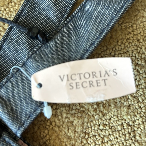 Victoria’s Secret Gray and Black Tote with Corset Lacing - Picture 9 of 12